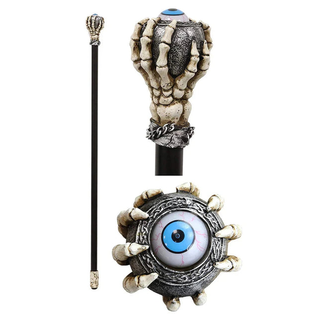 37" Walking Cane - Skeletal Eye Ball - Magick Magick.com