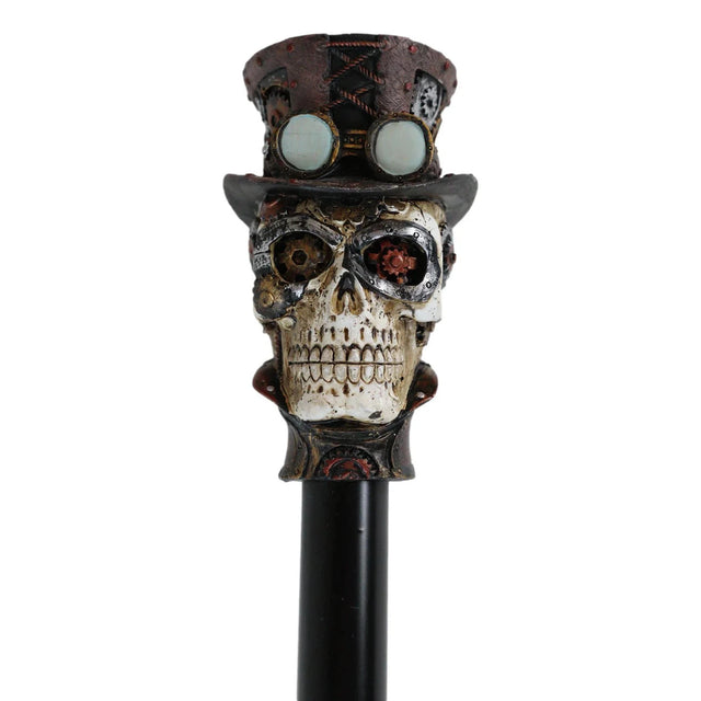 37" Walking Cane - Steampunk Skull - Magick Magick.com