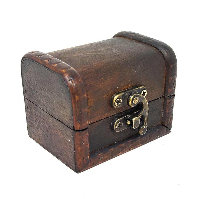 3.25" Antique Wooden Rosewood Chest - Magick Magick.com