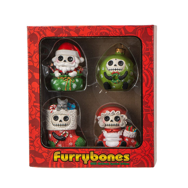 3.25" Furrybones Limited Edition Christmas Statues (Set of 4) - Magick Magick.com