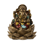 3.3" Ganesha on Lotus Statue - Magick Magick.com