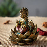 3.3" Lakshmi on Lotus Statue - Magick Magick.com