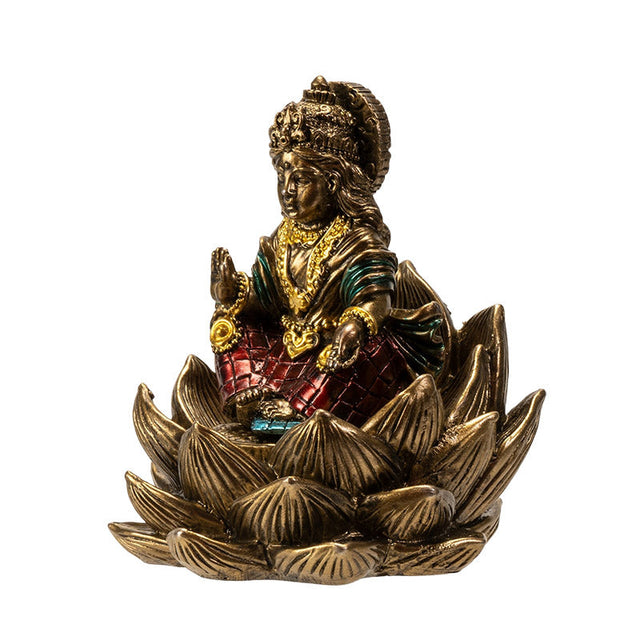 3.3" Lakshmi on Lotus Statue - Magick Magick.com