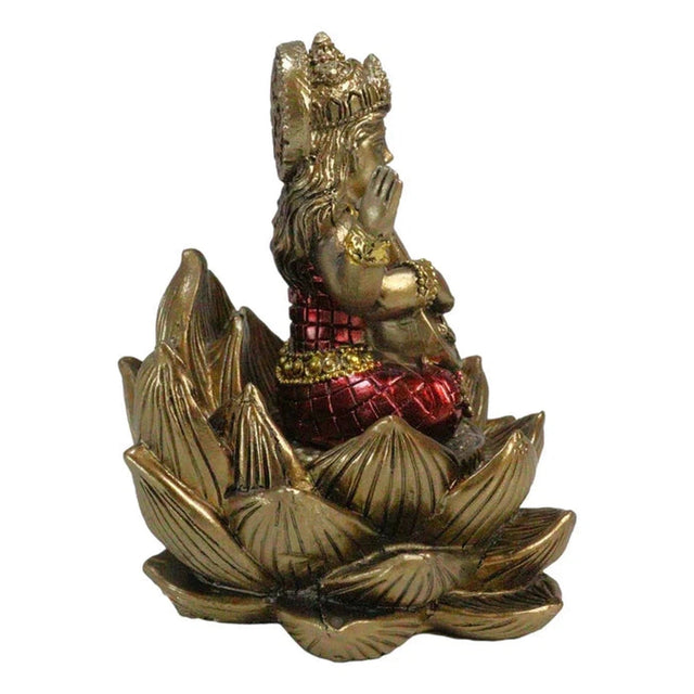 3.3" Saraswati on Lotus Statue - Magick Magick.com