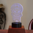 3.35" Day of the Dead Floral Skull 3D Light - Magick Magick.com