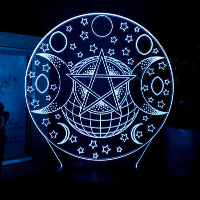 3.35" Triple Moon 3D LED Light - Magick Magick.com