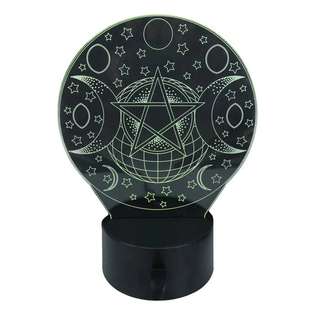 3.35" Triple Moon 3D LED Light - Magick Magick.com