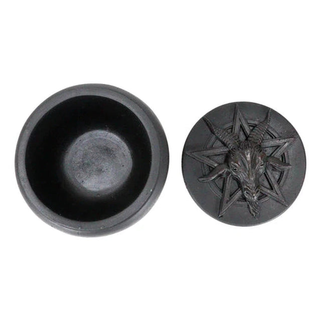 3.5" Baphomet Black Trinket Box - Magick Magick.com