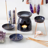 3.5" Ceramic Incense Stick Holder - Constellation - Magick Magick.com