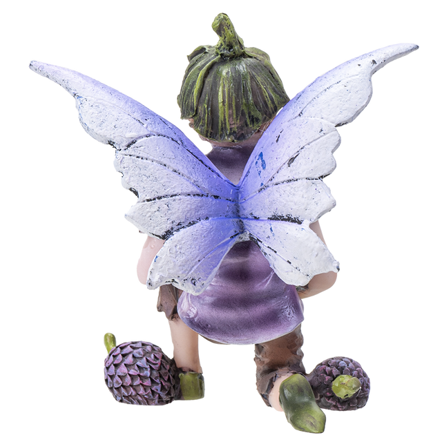 3.5" Fairy Statue - Fairy Boy with Blueberries - Magick Magick.com