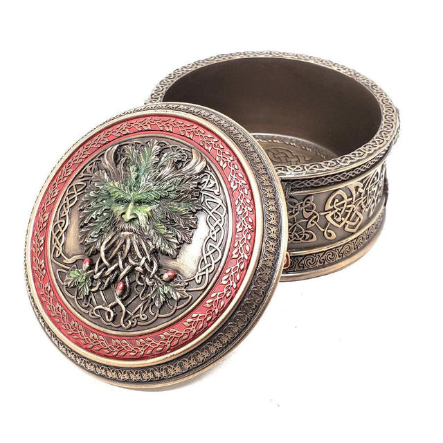 3.5" Tree Ent Round Trinket Display Box - Magick Magick.com