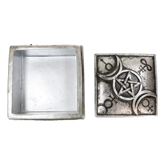 3.5" Triple Moon Spell Box - Magick Magick.com