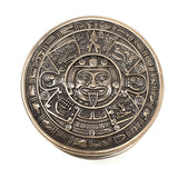 3.75" Aztec Sun Stone Round Trinket Display Box - Magick Magick.com