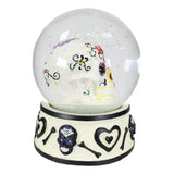 3.75" Day of the Dead Water Globe - White Black - Magick Magick.com