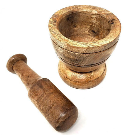3.75" Wooden Mortar & Pestle - Magick Magick.com