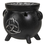 3.9" Triquetra Cauldron Cone Incense Burner - Magick Magick.com