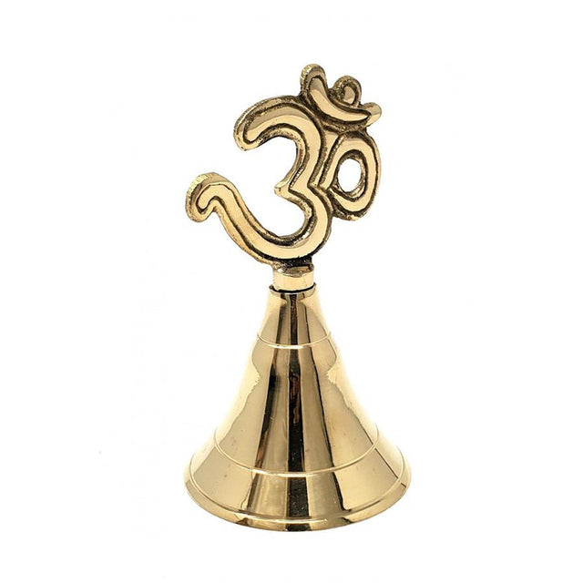 4" Brass Hand Bell - Om - Magick Magick.com