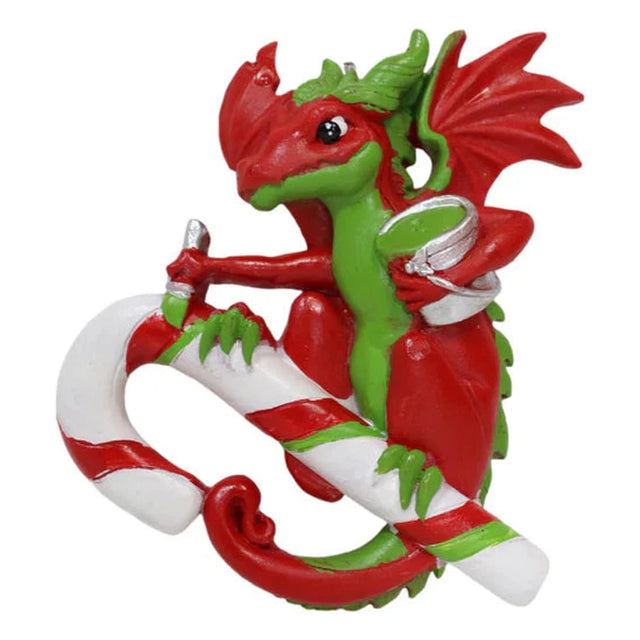 4" Candy Cane Dragon Ornament by Ruth Thompson - Magick Magick.com