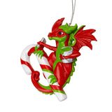 4" Candy Cane Dragon Ornament by Ruth Thompson - Magick Magick.com