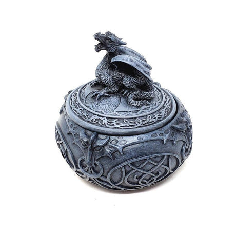 4" Celtic Dragon Round Display Box - Magick Magick.com