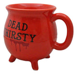 4" Ceramic Cauldron Mug - Dead Thirsty Red