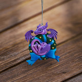 4" Cute Wreath Dragon Ornament by Ruth Thompson - Magick Magick.com