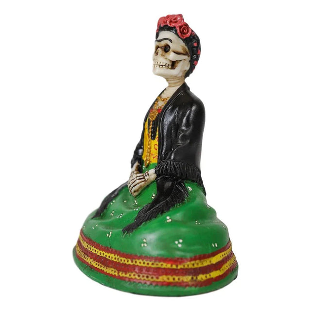 4" Day of the Dead Statue - Senorita Green - Magick Magick.com