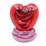 4" Red Heart Backflow Cone Incense Burner - Magick Magick.com