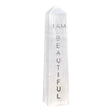 4" Selenite Affirmation Obelisk Tower - I AM Beautiful - Magick Magick.com