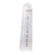 4" Selenite Affirmation Obelisk Tower - I AM Blessed - Magick Magick.com