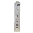 4" Selenite Affirmation Obelisk Tower - I AM Healthy - Magick Magick.com