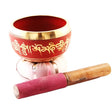 4" Tibetan Singing Bowl with Cushion - Red - Magick Magick.com