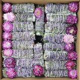 4" White Sage with Caspia & Paper Flower Smudge Stick - Magick Magick.com