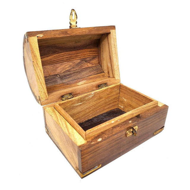 4" x 6" Antiqued Wooden Chest - Magick Magick.com