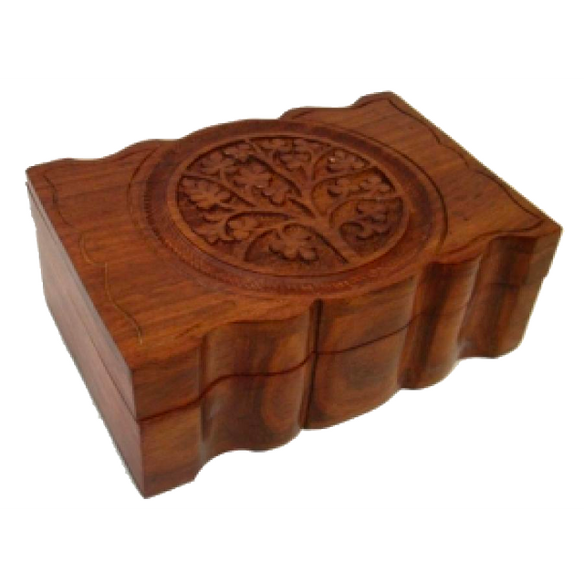4" x 6" Carved Wood Box - Tree of Life - Magick Magick.com