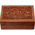 4" x 6" Carved Wood Box Velvet Lined - Goddess - Magick Magick.com