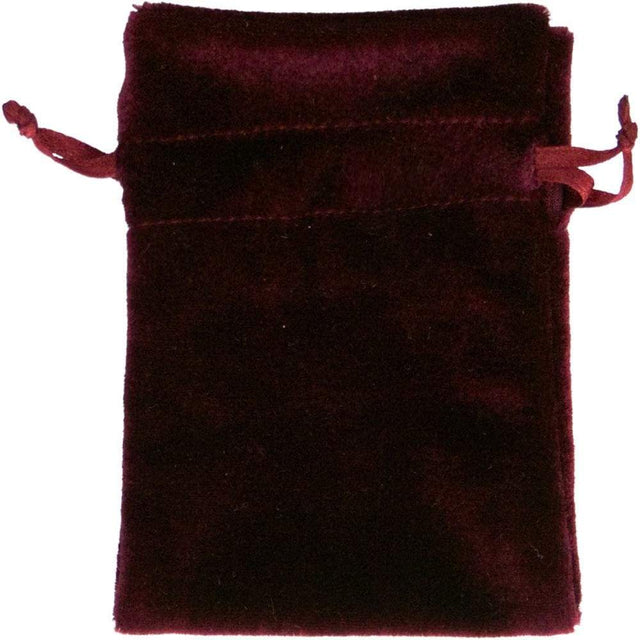 4" x 6" Premium Unlined Velvet Bag - Burgundy - Magick Magick.com