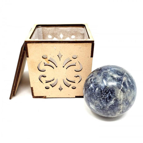 40-55 mm Gemstone Sphere with Box - Iolite - Magick Magick.com