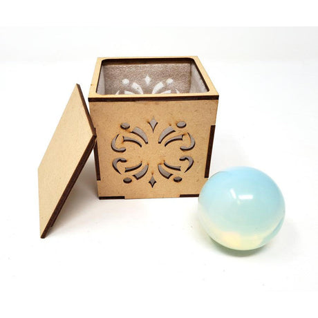 40-55 mm Gemstone Sphere with Box - Opalite - Magick Magick.com