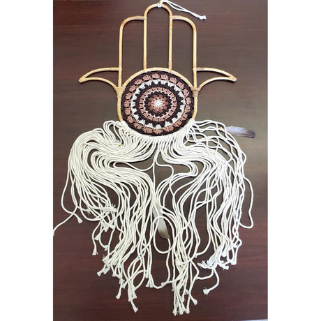 46" Dream Catcher - Hamsa Hand Cotton Crochet - Magick Magick.com
