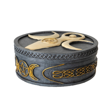 4.3" Spiral Goddess Round Box - Magick Magick.com