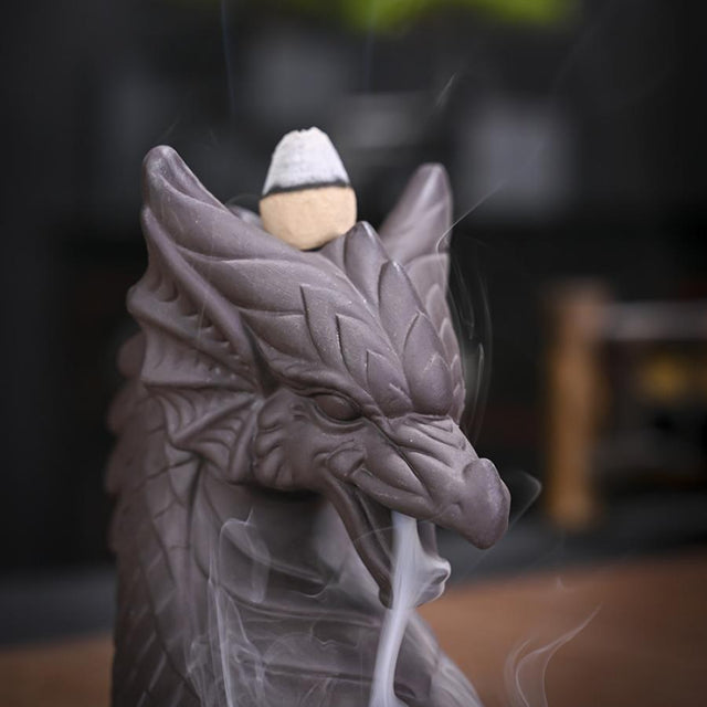 4.5" Dragon Backflow Cone Incense Burner - Magick Magick.com