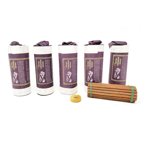 4.5" Tibetan Incense Dhoop - Cinnamon (5 Packs of 30 Sticks) - Magick Magick.com