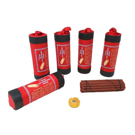 4.5" Tibetan Incense Dhoop - Red Sandalwood (5 Packs of 30 Sticks) - Magick Magick.com