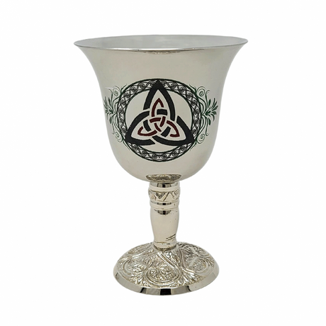 4.75" Stainless Steel Chalice / Goblet - Triquetra - Magick Magick.com
