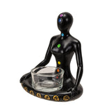 4.8" Chakra Yoga Candle Holder - Magick Magick.com