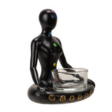 4.8" Chakra Yoga Candle Holder - Magick Magick.com