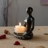 4.8" Chakra Yoga Candle Holder - Magick Magick.com