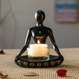 4.8" Chakra Yoga Candle Holder - Magick Magick.com