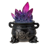 4.8" Triple Moon Cauldron with LED Crystals - Magick Magick.com